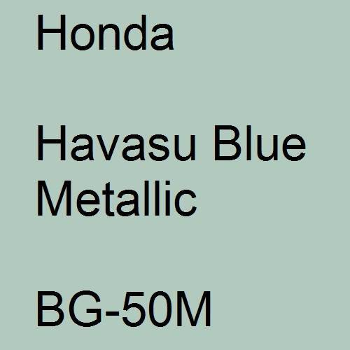 Honda, Havasu Blue Metallic, BG-50M.